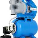 FOTING 1.6HP Shallow Well Pump with Pressure Tank, 1700GPH Automatic Irrigation Water Booster Jet Pump, Water Pumps Booster System 180FT for Home Garden Lawn Farm, Blue