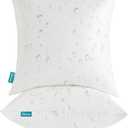 Oubonun 24x24 Outdoor Pillow Inserts (Pack of 2) - Square Waterproof Throw Pillow - Decorative Throw Pillows Insert for Couch Sofa Bed Patio Furniture - White Pillows