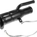 Motoforti Rear Fuel Tank Filler Neck, Fuel Filler Neck Assembly, for Jeep Wrangler 1997-2000, Metal, 5017816AA, Black