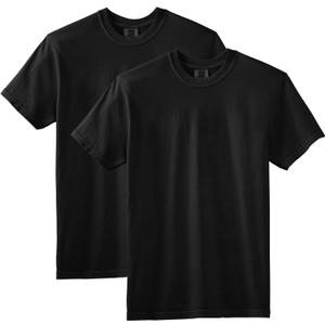 Comfort Colors Adult Heavyweight Short Sleeve Tee, Style G1717/G1745, Multipack (Black, XL)