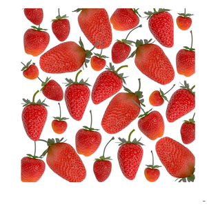 Happy Trees 30 Pieces  Artificial Strawberries Assorted Size, Lifelike Plastic Fake Fruit Decoration for Home Kitchen Party Photography Props (Red),(Pack 3)
