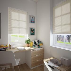 Changshade Cordless Cellular Shades, Light Filtering Honeycomb Blinds for Indoor Windows Bedroom, Pull Down Pleated Accordion Blind Easy Install, Shade Size 35" Wx64 H, Beige