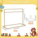 SUPERFINDINGS 1 Set Doll Garment Rack Including 1Pc 6x2.8x4.7inch Doll Clothes Storage Rack Doll Closet and 10Pcs Mini Doll Clothes Hangers Doll Wardrobe Furniture Accessories for Dollhouse Supplies