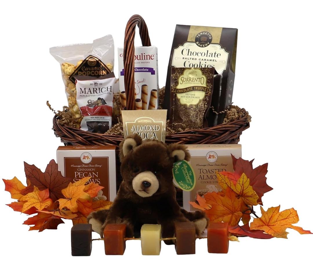 Gift Basket Village - Gobble Gobble, Thanksgiving Gift Basket With Snacks Of The Season