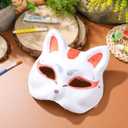 2 x Cabilock 6Pcs Blank Cat Masks 7.08X6.69 Inches Paper Animal Masks for Painting Diy Crafts Halloween Party Cosplay Half Face Mask with Straps