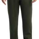 Fruit of the Loom Eversoft Fleece Elastic Bottom Sweatpants with Pockets, Relaxed Fit, Moisture Wicking, Breathable (XX-Large, Duffle Bag Green)