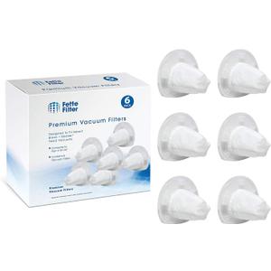 Fette Filter - Hand Vac Filters Compatible with Black + Decker VF110. Compare to Part # VF110, 90558113-01. (Pack of 6)
