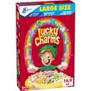 Lucky Charms Gluten Free Cereal with Marshmallows, Kids Breakfast Cereal, Made with Whole Grain, Large Size, 14.9 oz (EXP 10/07/26)