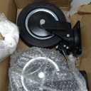 8 Inch Heavy Duty Caster Wheels Set of 4 (2 Swivel & 2 Fixed) 3200LBS Capacity Industrial Rubber Casters for Utility Cart, Workbench, Warehouse Equipment, Truck, Dolly Includes Mounting Hardware