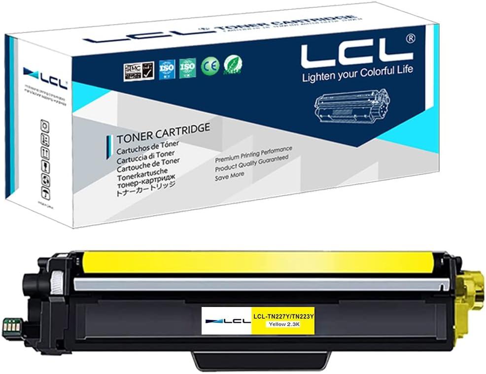 LCL Compatible Toner Cartridge Replacement for Brother TN227 TN223 TN-227 TN-223 TN227Y TN223Y TN-227Y 2300 Pages HL-L3210CW HL-L3230CDW HL-L3270CDW HL-L3290CDW MFC-L3710CW MFC-L3750CDW (1Yellow)