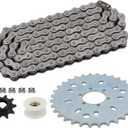 415 Chain Wheel 32T Sprocket Front 10T Sprocket with 110L Links Kit for 49cc 50cc 66cc 80cc Motorized Bicycle Bike Moped Parts