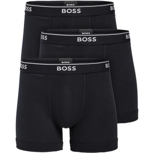 BOSS Men's Classic Cotton 3 Pack Boxer Briefs (Medium, Black)