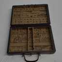 Wooden Chinese Mahjong Storage Case Traditional Treasure Box Mahjong TilesVintage Container 1Pc