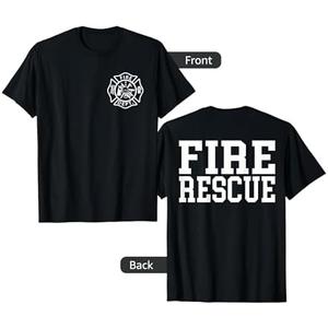 Fire Department Logo Uniform Fireman Symbol Firefighter Gear T-Shirt, S