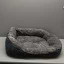 INVENHO Dog Bed Medium Size, Orthopedic Warming Soft Calming Sleeping Puppy Bed Durable Pet Bed with Anti-Slip Bottom M(30"x24"x9") (Dark Grey)