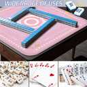 Mahjong Table Mat, 33x33 Inch, Noise Reduction Anti-Slip Surface for Poker, Card Games, Dominoes, Board Games (Pink)