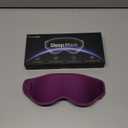 Fygrip 3D Eye Mask Sleep Mask for Men & Women, 100% Pressure-Free & Light Block-Out Eye Mask for Sleep with Easy Adjustable Strap, Night Eye Cover for Travel, Purple