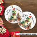 8 x Dinosaur Ornaments for Christmas Tree 2025 - Dinosaur Lover Gifts for Friends, Coworkers, Family, T Rex Ornament for Christmas Tree, Animal Lovers Gifts for Women, Christmas Decorations Indoor