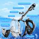 Full Face Snorkel Mask for Adults Teen, Snorkeling Gear with Detachable Camera Mount, Panoramic 180 View, Anti-Fog Anti-Leak Snorkling Set for Man and Women