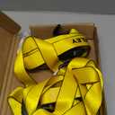 STANLEY S1007 Black/Yellow 1.5" x 16' Ratchet Tie Down Straps - 1,100 lb Safe Working Load / 3,300 lb Break Strength, 2 Pack