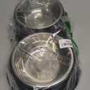 Dog Bowls Double Dog Water and Food Bowl Stainless Steel Bowl with Non-Slip Resin Station, Pet Feeder Bowls for Puppy Medium Dogs Cats (1.Black)