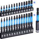 toolant Impact Torx Bit Set 27pcs (TT7-TT40), S2 Steel Security Torx Bit Set, Tamper Proof Star Bit Set with CNC Machined Tips, 1"&2" Long Impact Bits with Magnetic Bit Holder and Storage Box