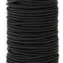 Strong and Durable Bungee Cord Roll - 1/8" x 100ft Elastic Cord, Kayak Stretch String Rope, Bungee Shock Cords for Repairing Tent Poles, DIY, Tie Downs, Black