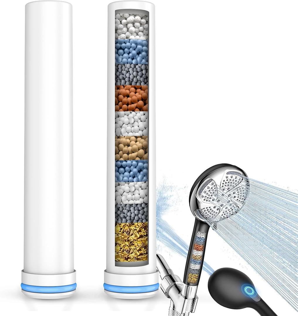 FEELSO Shower Filter for Handheld Shower Head, 2 Pack Replacement Filters for Hard Water Remove Chlorine and Harmful Substances - Only Work with Shower Head B0DHXQRDSH -Model Number 72210BC