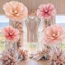 4 Pcs Giant 3D Large Flower Decorations, Different Pink