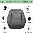 Priprilod Black Leather Driver Side Bottom Replacement Seat Cover Compatible with Mercedes Benz E350 E550 Cover 2010 2011 2012 2013 2014