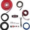 DS18 AMPKIT4 4 Gauge Amp Installation Wiring Kit - Amplifier Installation Kit 4 GA - A Car Amplifier Wiring Kit Simplifies Wire Connections and Delivers Power to Your Radio, Subwoofers, and Speakers
