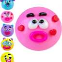 NEW Smushers Squishy, Curiosities Smushers Dog Face Swap Squishy,Cute Easy Squeezy Funny Face Squishy Stress Balls, Stress Relief Desk Accessory for Adults (Pink)