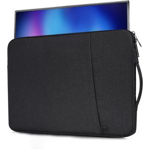 15.6 Inch Portable Monitor Case, Protective Carrying Sleeve Compatible with KYY MNN InnoView Most 16.1/15.6 in Monitors, Water Resistant Monitors Bag with Accessory Pocket, Black