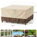 Patio Furniture Covers Waterproof, Outdoor Furniture Covers Waterproof Windproof with Padded Handles, Heavy Duty 600D Oxford Outdoor Table Chair Set Cover