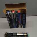 Cawiew 4 Pack Light up Sword Saber with FX Sound (on-Off Control) and Full Retractable Handle, 4 Colors LED Glow in The Dark Toy for Kids Adult