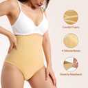 Tummy Control Thong Shapewear for Women High Waisted Seamless Shaping Thong Panties Body Shaper Underwear (XXL)