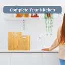 Totally Bamboo 2-Piece Cutting Board Set; 2 Assorted Sizes of Bamboo Wood Cutting Boards for Kitchen (Brown)