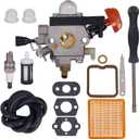 4180-120-0617 FS131 Carburetor for Stihl FS131 FS131R HT131 HT133 KM131 KM131R FS311 4180/17 Brushcutter Trimmer - with Adjusting Tool Air Filter & 4180-007-1005 Valve Clearance Setting Kit