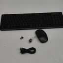 Wireless Keyboard and Mouse Combo - RGB Backlit, Rechargeable & Light Up Letters, Full-Size, Ergonomic Tilt Angle, Sleep Mode, 2.4GHz Quiet Keyboard Mouse for Mac, Windows, Laptop, PC (Black)