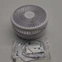 Primevolve Portable Oscillating Standing Fan,Rechargeable Battery Operated USB Floor Table Desk Fan with Remote, 4 Speed Settings Pedestal Fans for Bedroom Office Camping Fishing Travel White 7.7"