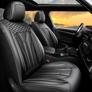 Fit Altima Car Seat Covers for Nissan Altima 2010-2025 2026- Full Set Premium Leather, Waterproof&Breathable, All-Weather Seat Cushion Protecto & Airbag Compatible, Full Set All Black