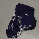 Movable Knot Beanies with Relaxed Stretch Elastic, Chemo Hats for Women (White Blue Floret)