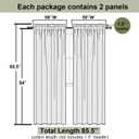 Lecloud Taupe Sheer Curtains for Bedroom Decor 84 Inches Long 2 Pcs, Modern Farmhouse Decor Rod Pockets Airy Light Filtering Curtains for Living Room, Dining Room Drapes, Each Panel 59" W x 84" L