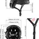 QWORK Tactical Helmet Maritime Helmet, Adjustable Paintball Airsoft Helmet with NVG Mount and Side Rails Fit a Variety of Accessories, ABS Lightweight Hard Shell, Black