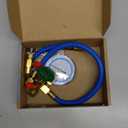 R290 and R600A Charging Hose and Gauge Set with Can Tap and Shut Off Valves