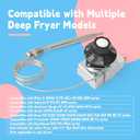 60125401 Deep Fryer Thermostat with Knob Switch Compatible with Pitco 2-SG14C-S/FD Fryer, 1/4" Male Pipe Thread Stuff Box, Replacement for Imperial 1175 for American Range 11113, 200-400F