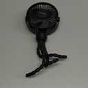 Gaiatop Mini Portable Stroller Fan, Battery Operated Small Clip on, Detachable 3 Speed Rechargeable, 360 Rotate Flexible Tripod Better Cooling for Car Seat Crib Treadmill Travel Black