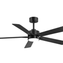 Ceiling Fans with Lights,Indoor and Outdoor Black Ceiling Fan with Remote Control, 52-inch Modern Ceiling Fans with Reversible DC Motor for Patio Bedroom Living Room (Black)