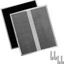 S97020466 Charcoal Grease Filter Compatible with Broan - Nutone Series HPF30 Non-Ducted Range Hood Filter Replacement 4512880 2-Pack (with Clips)
