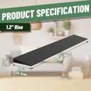 1.2" Rise Threshold Ramps for Doorways, 35.5" Wide Natural Rubber Power Wheelchair Ramp is Adjustable and Cuttable for Doorways, Curb, Sweeper, Power Scooters, 2000 Lbs Load Capacity